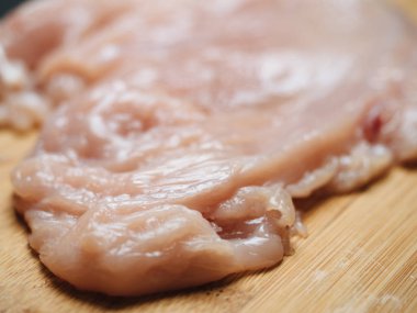 çiğ tavuk fileto makro doku arka plan bakış