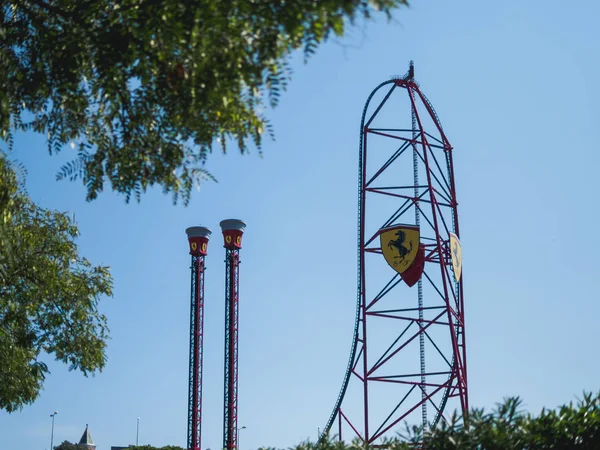 Port Aventura, İspanya - Eylül, 9. City Salou, Katalonya, İspanya 9 Eylül 2017 Port Aventura Park konumlar