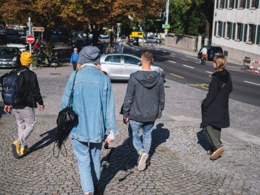 Zürih, İsviçre - 18 Eylül 2017: İnsan ve günlük yaşam tarihi merkezi Zürih'te