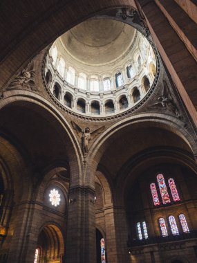 Paris, Fransa - 19 Ocak: İç Sacre Coeur Bazilikası'na. Basilica Sacred Heart