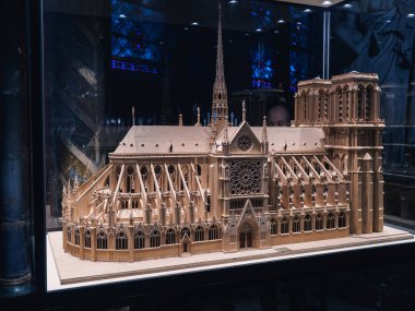 Paris, Fransa - 20 Ocak 2017: minyatür Katedrali Notre Dame Paris, Fransa