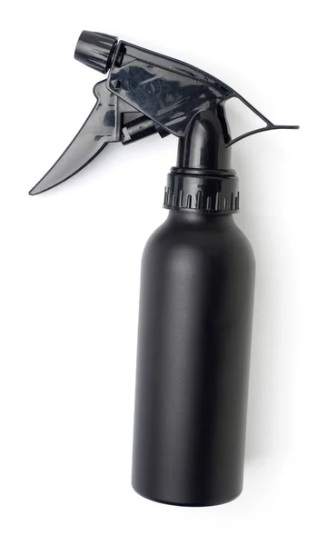 Schwarzmetallflaschenspray. isolierter weißer Hintergrund — Stockfoto