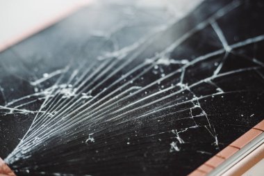 Smartphone kırık siyah ekran çatlamak doku arka plan
