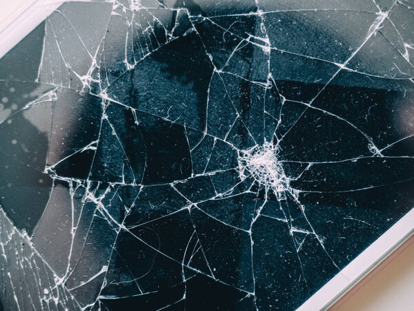 smartphone broken black screen crack texture background