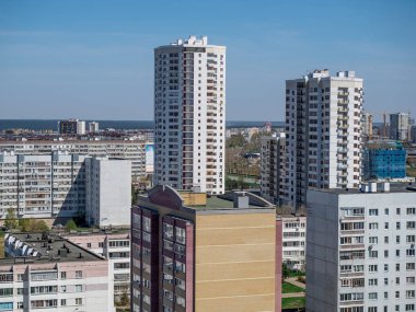 Naberezhny Chelny mikro ilçe şehir kama Nehri üzerinde