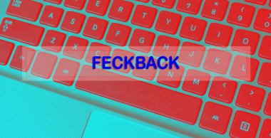 Metin Feackback ile kırmızı klavye