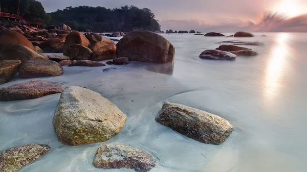 Paisaje al atardecer en Malasia — Foto de Stock