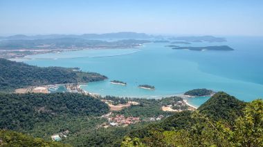 Güzel manzara ve çarpıcı adada noktalarından Langkawi, Malezya