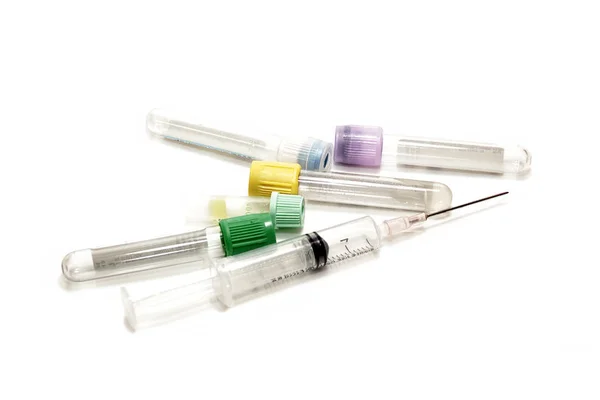Injekciós eszköz fehér háttér — Stock Fotó