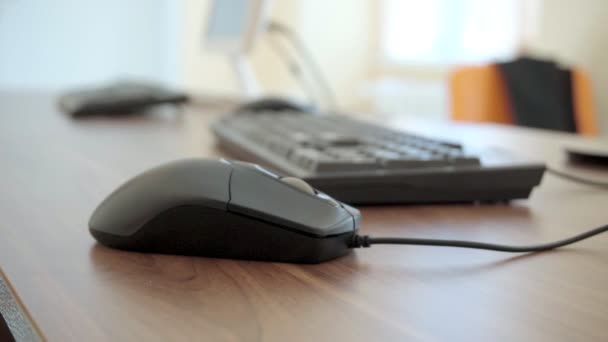 Cambiare il focus da tastiera a mouse in ufficio — Video Stock