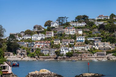 Doğal görünüm üzerinde şehir Dartmouth yuvasından, Devon, İngiltere