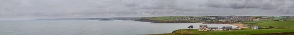 Панорамний вид з болт хвіст бік надії Cove та південно-західній частині узбережжя шлях, Девон, Англія, Великобританія — стокове фото
