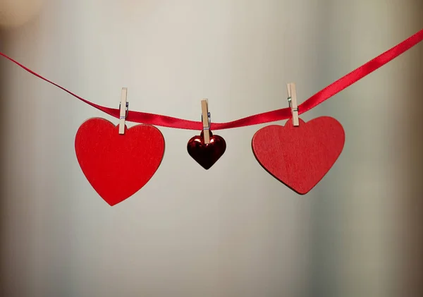 Гирлянда Форме Сердца День Святого Валентина — стоковое фото