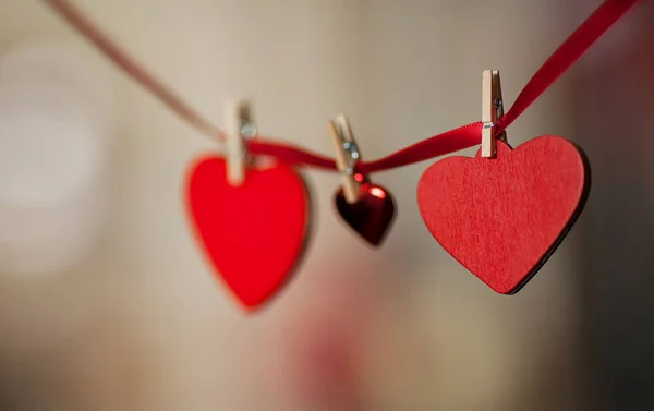 Гирлянда Форме Сердца День Святого Валентина — стоковое фото