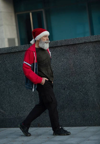 Santa Claus Kráčí Ulici — Stock fotografie