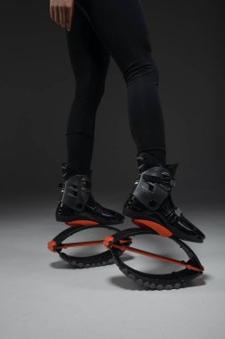 Fit legs in  jumping shoes.