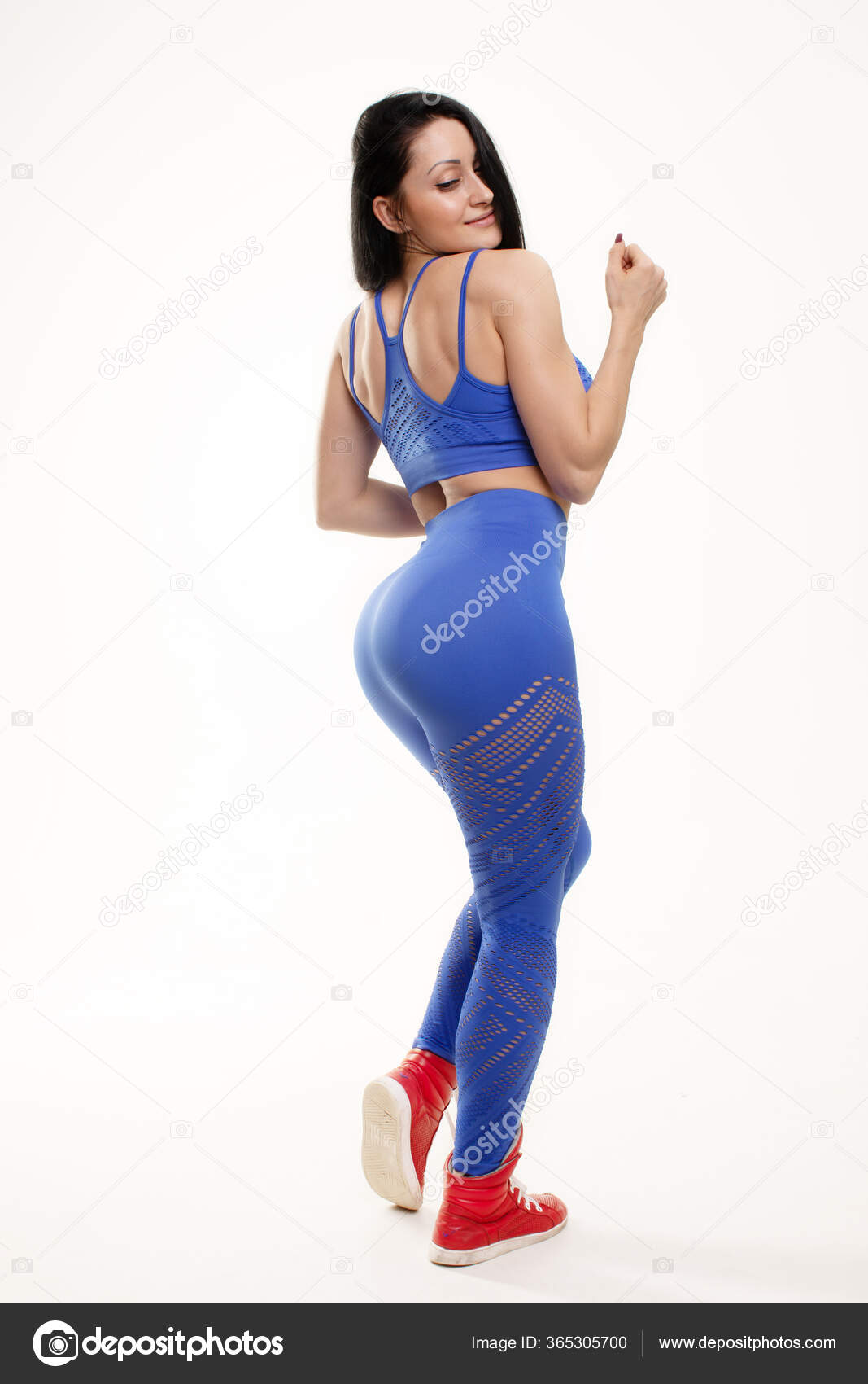 Big Woman Booty Leggings White Background Stock Photo by ©Lashkhidzetim  365305700