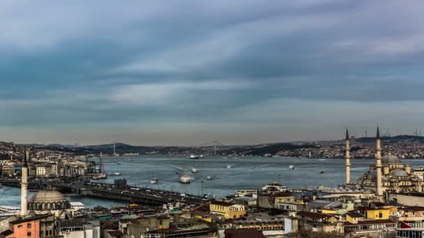 Ultra Hd 4 k tijd vervallen fotografie istanbul Turkije — Stockvideo