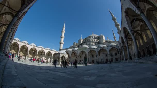 Ultra hd 4k Zeitraffer Fotografie blaue Moschee in Istanbul Türkei — Stockvideo