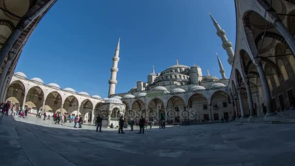 Ultra hd 4k Zeitraffer Fotografie blaue Moschee in Istanbul Türkei — Stockvideo