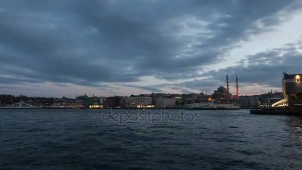 Ultra HD 4K traffico marittimo sul Bosforo a Istanbul Turchia — Video Stock