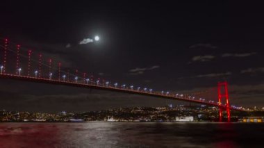 Ultra Hd 4 saat Boğaziçi Köprüsü İstanbul akşam k