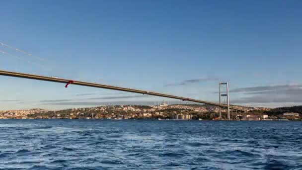 Bosporenbron på istanbul — Stockvideo