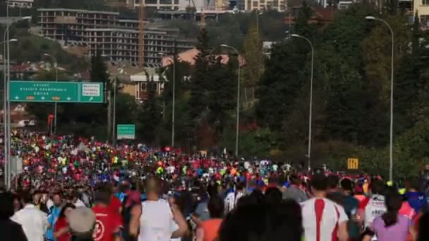 Timelapse maratón corredor Run — Vídeo de stock