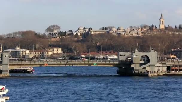 Timelapse Galata brug — Stockvideo