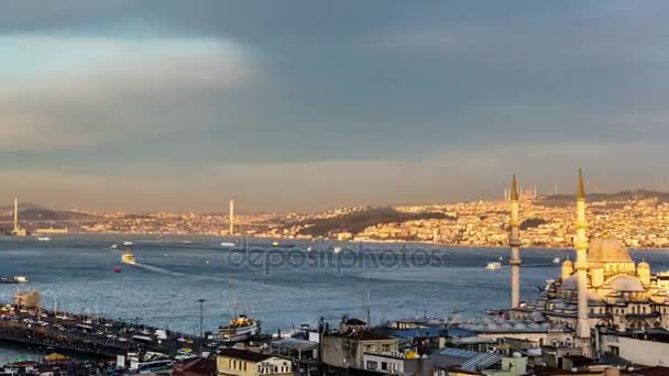 Pistage plan time lapse photographie, istanbul Turquie — Video