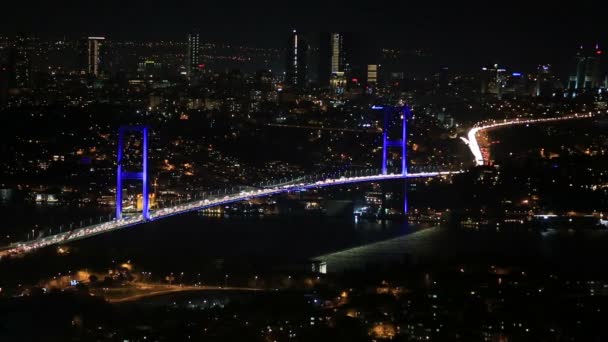 伊斯坦布尔的夜景 — 图库视频影像