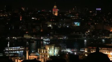 gece görünümü Galata Kulesi