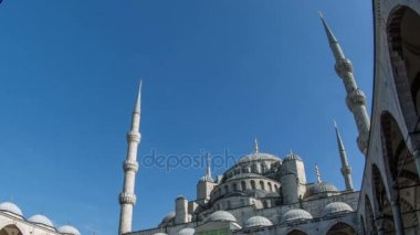 zaman atlamalı fotoğraf turistik Sultanahmet Camii, Istanbul Türkiye'de ziyaret