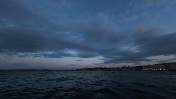 Lalu lintas laut di Bosporus di istanbul Turki — Stok Video