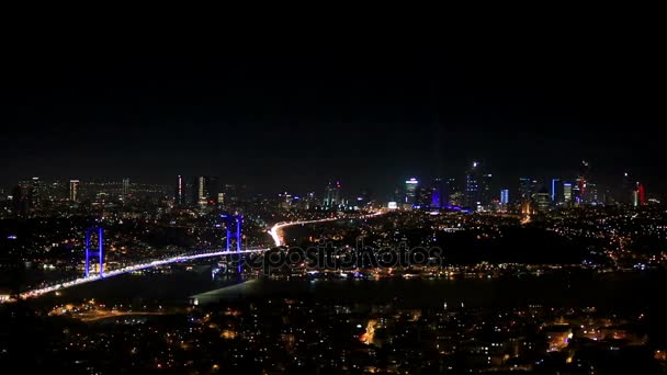 Tráfego na Ponte do Bósforo em istanbul Turquia — Vídeo de Stock