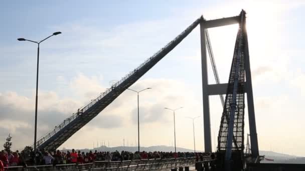 Carrera de corredor de maratón — Vídeo de stock