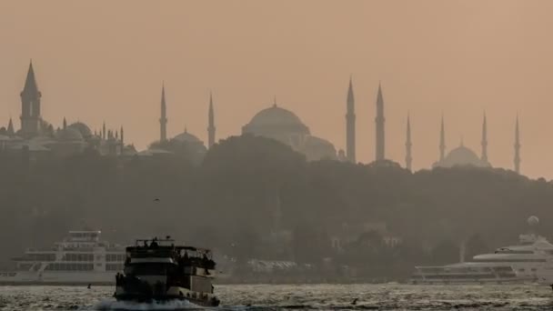 Ultra Hd 4 k χρόνος παύουν φωτογραφία Κωνσταντινούπολη Τουρκία — Αρχείο Βίντεο