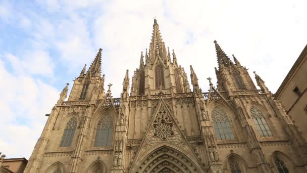Katedrála de barcelona — Stock video
