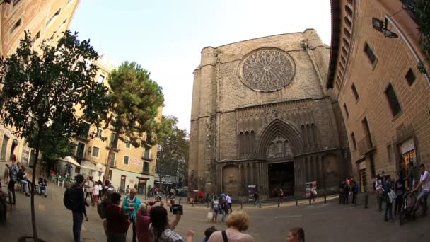 Basilica di Santa Maria Del Pi — Video Stock