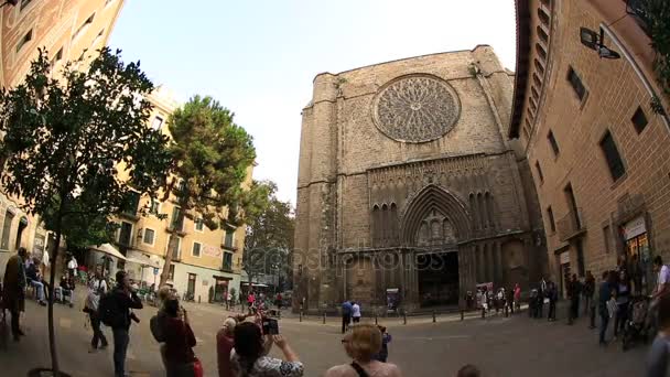 Bazilika Santa Maria Del Pi — Stok video