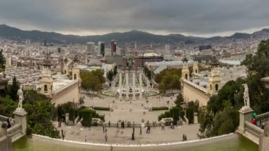 Timelapse fotoğraf Plaza d'Espanya, Plaza de Espana Barcelona kareler