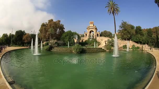 Timelapse Fonte do Parque Ciutadella — Vídeo de Stock