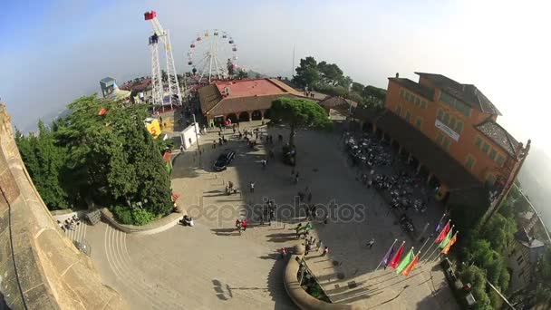 Timelapse horu Tibidabo — Stock video