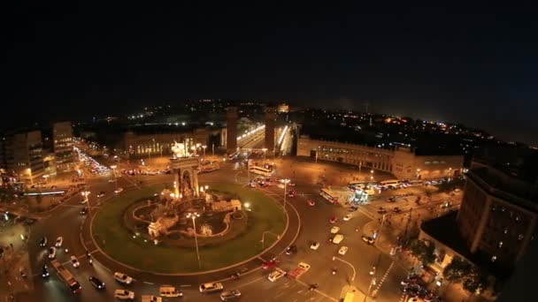 Της πλατείας Plaza d'Espanya, Plaza de Espana των τετραγώνων για: Βαρκελώνη — Αρχείο Βίντεο