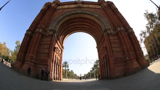 Timelapse  Arc de Triomf — Stok video