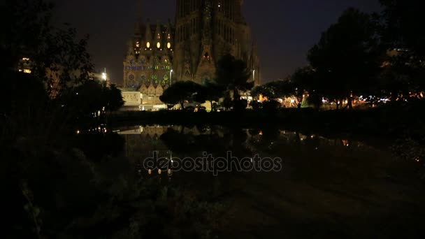 Cattedrale di Antoni Gaudi Sagrada Familia — Video Stock