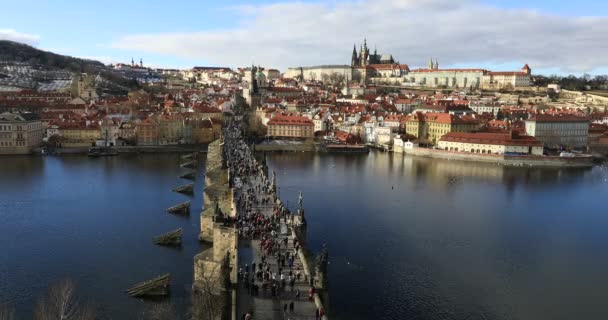 Timelapse Ponte Carlos Cidade Velha Praga — Vídeo de Stock