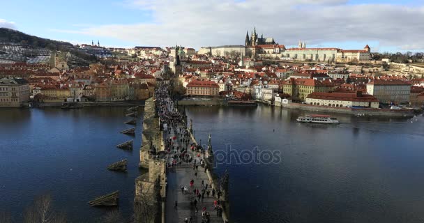 Charles Bridge Old Town Praga — Videoclip de stoc