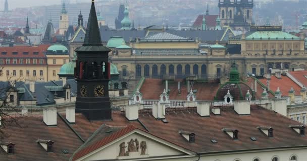 Prag 'ın şehir manzarası — Stok video