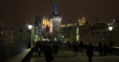 Timelapse Charles Köprüsü Old Town Prague